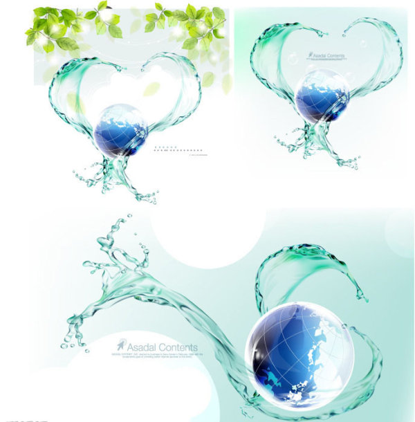 The dynamic spray around the Earth Vector