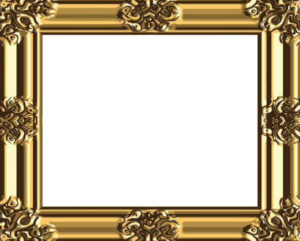 仿古金色框架03——矢量素材