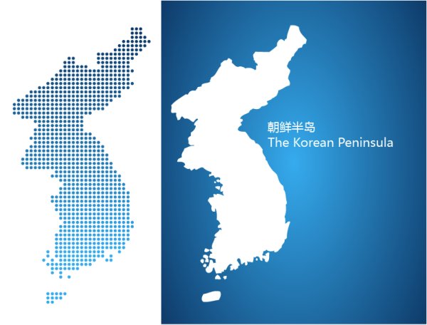 朝鲜半岛矢量素材